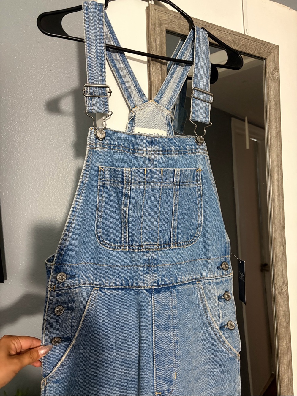 Abercrombie Light Wash Denim Overalls